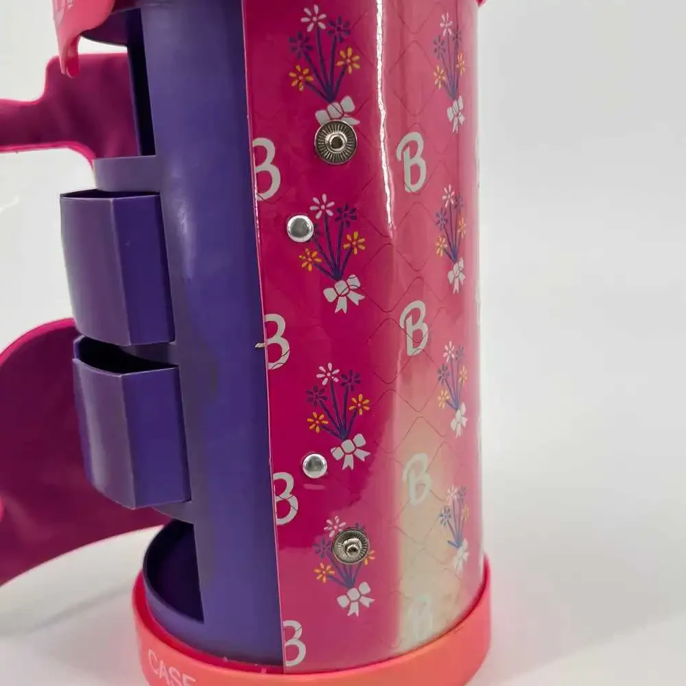 Vintage 1992 Mattel Barbie Pink Accessory Cylinder Case